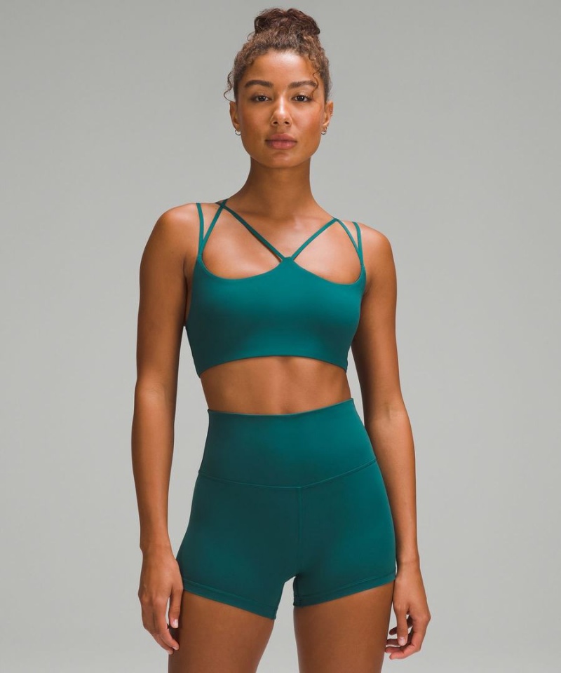 Sujetador Deportivo Lululemon Acanalado Nulu Tiras Yoga Bra Light Support, A/B Cup Mujer Turquesa Chile | 708OUZSCA