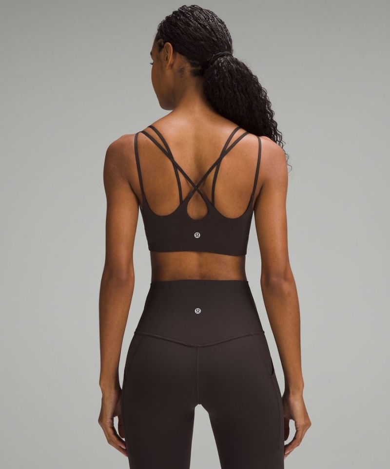 Sujetador Deportivo Lululemon Acanalado Nulu Tiras Yoga Bra Light Support, A/B Cup Mujer Chocolate Chile | 457ZJEVYR