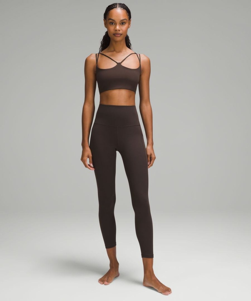 Sujetador Deportivo Lululemon Acanalado Nulu Tiras Yoga Bra Light Support, A/B Cup Mujer Chocolate Chile | 457ZJEVYR