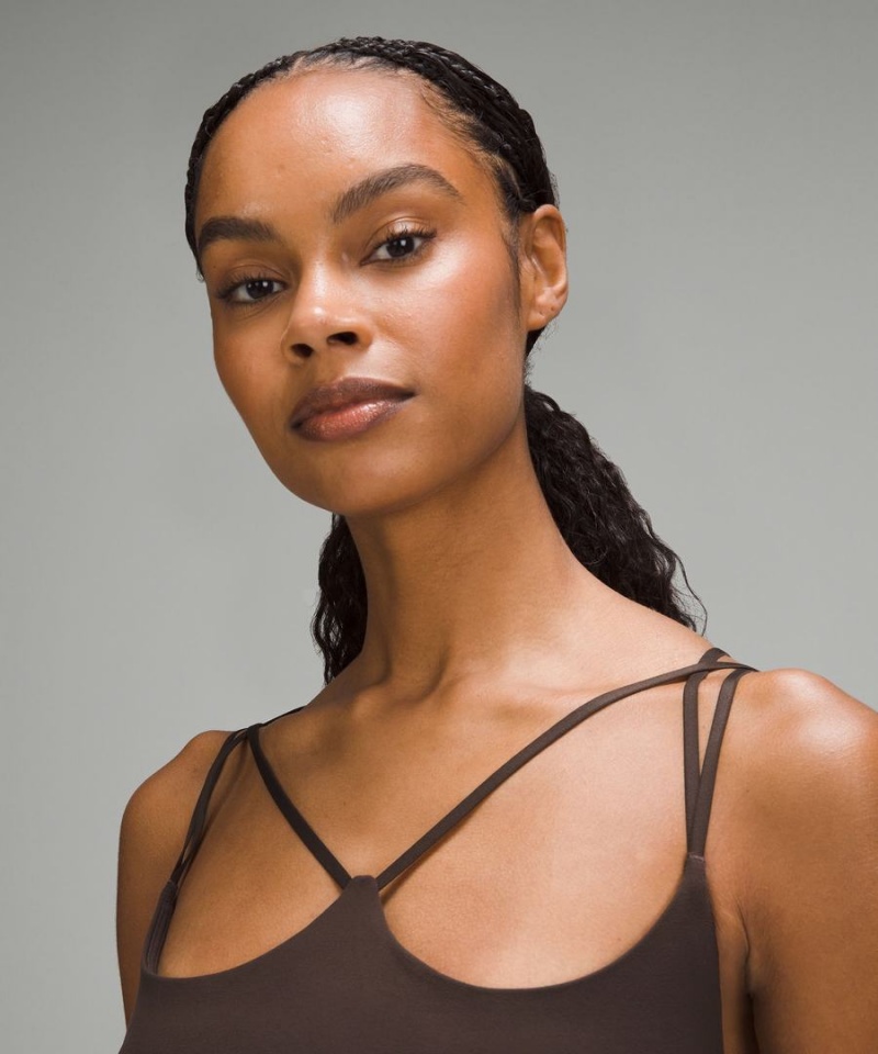 Sujetador Deportivo Lululemon Acanalado Nulu Tiras Yoga Bra Light Support, A/B Cup Mujer Chocolate Chile | 457ZJEVYR