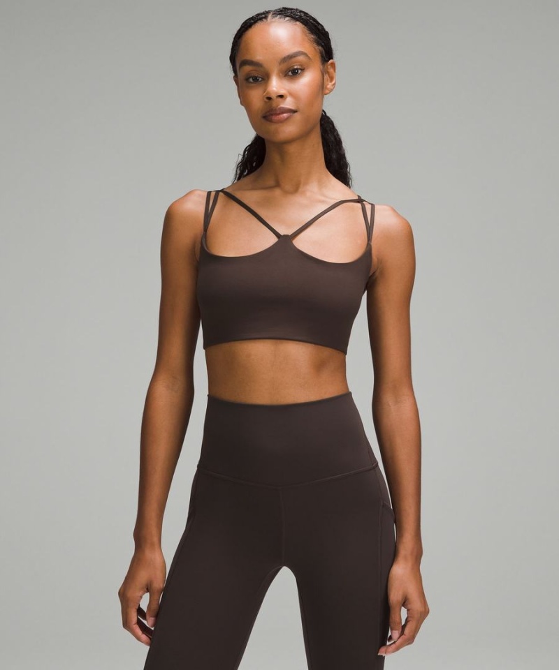 Sujetador Deportivo Lululemon Acanalado Nulu Tiras Yoga Bra Light Support, A/B Cup Mujer Chocolate Chile | 457ZJEVYR