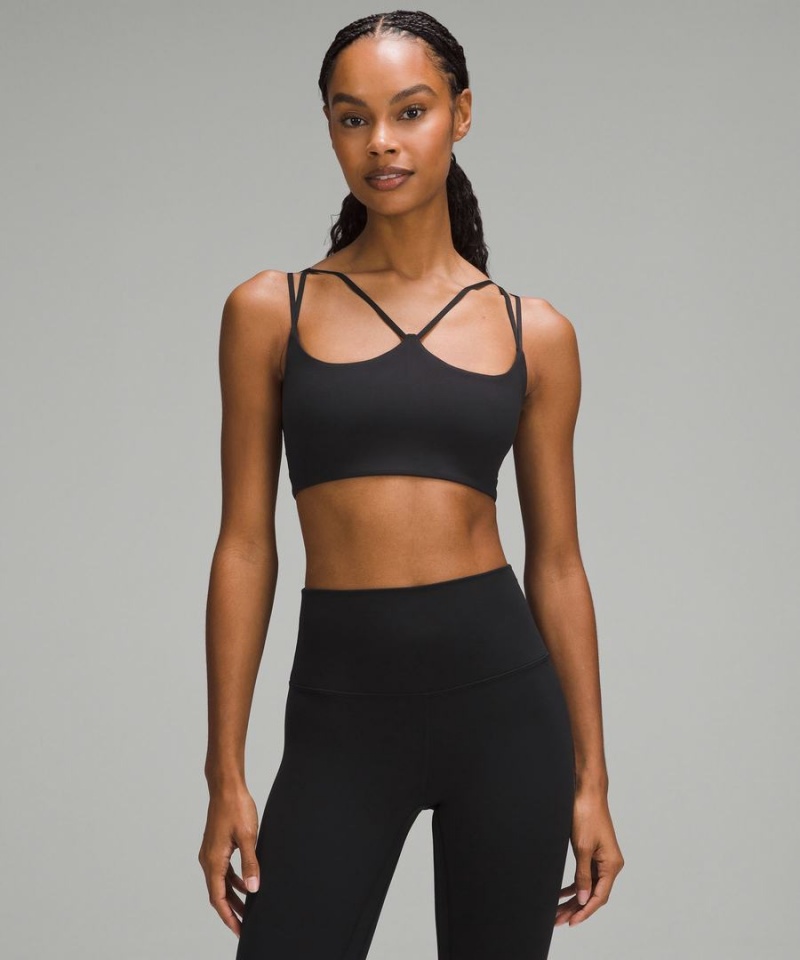 Sujetador Deportivo Lululemon Acanalado Nulu Tiras Yoga Bra Light Support, A/B Cup Mujer Negras Chile | 915SDHEXF