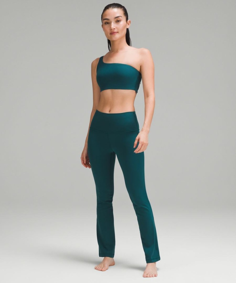 Sujetador Deportivo Lululemon Acanalado Nulu Asymmetrical Yoga Bra Light Support, A/B Cup Mujer Turquesa Chile | 705UCXLKB
