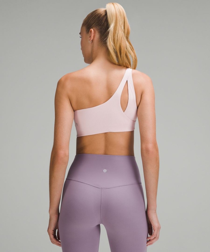 Sujetador Deportivo Lululemon Acanalado Nulu Asymmetrical Yoga Bra Light Support, A/B Cup Mujer Rosas Chile | 928NMFLKV