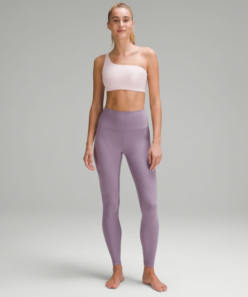 Sujetador Deportivo Lululemon Acanalado Nulu Asymmetrical Yoga Bra Light Support, A/B Cup Mujer Rosas Chile | 928NMFLKV