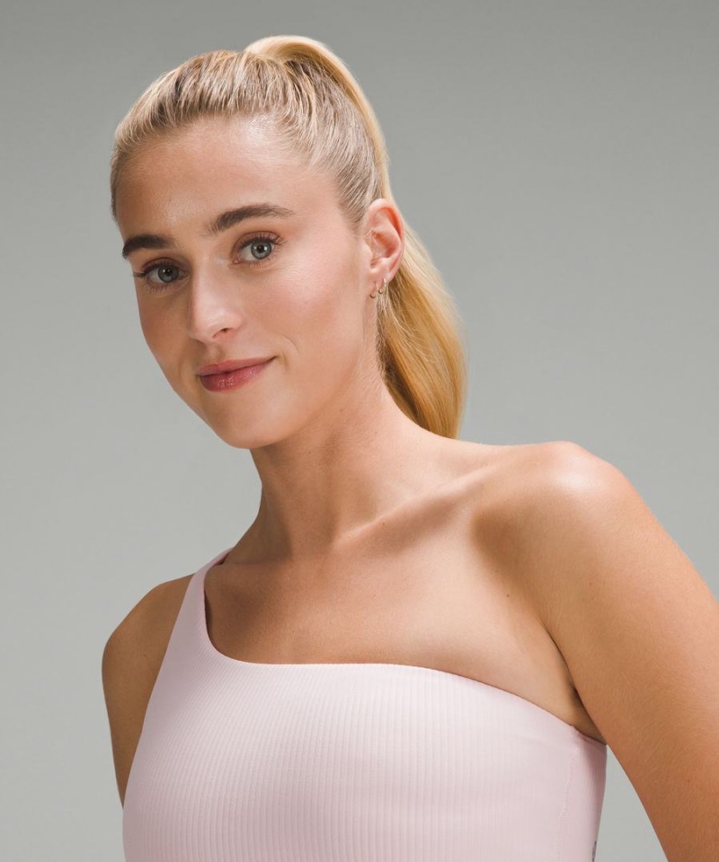Sujetador Deportivo Lululemon Acanalado Nulu Asymmetrical Yoga Bra Light Support, A/B Cup Mujer Rosas Chile | 928NMFLKV