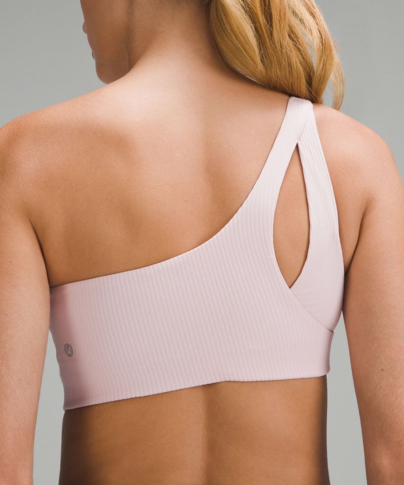 Sujetador Deportivo Lululemon Acanalado Nulu Asymmetrical Yoga Bra Light Support, A/B Cup Mujer Rosas Chile | 928NMFLKV