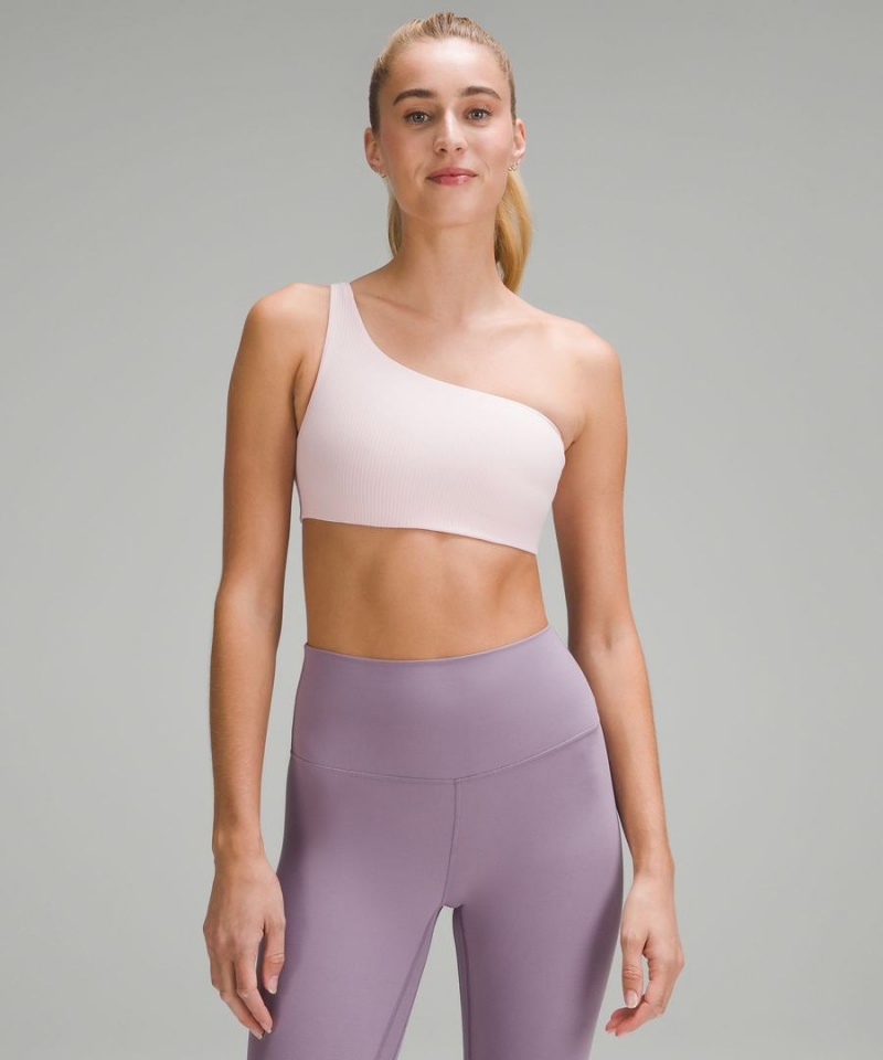 Sujetador Deportivo Lululemon Acanalado Nulu Asymmetrical Yoga Bra Light Support, A/B Cup Mujer Rosas Chile | 928NMFLKV