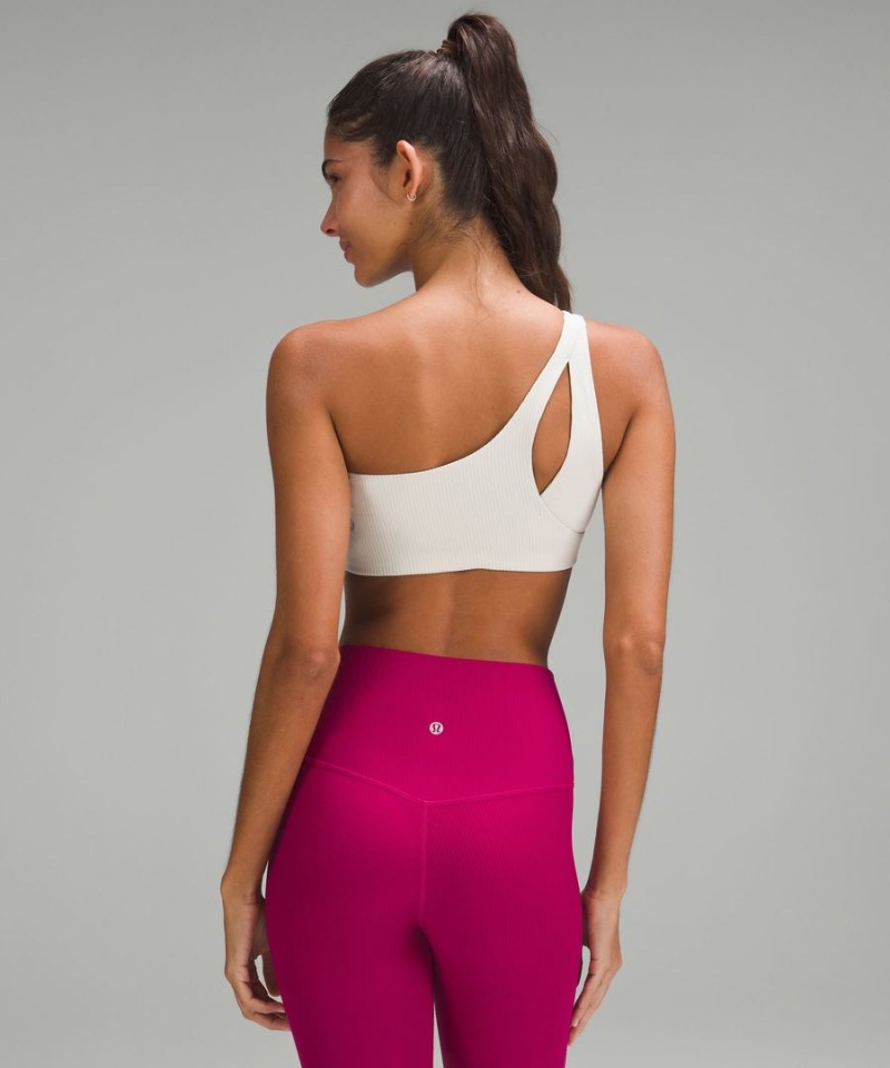 Sujetador Deportivo Lululemon Acanalado Nulu Asymmetrical Yoga Bra Light Support, A/B Cup Mujer Beige Chile | 036LTUVQZ