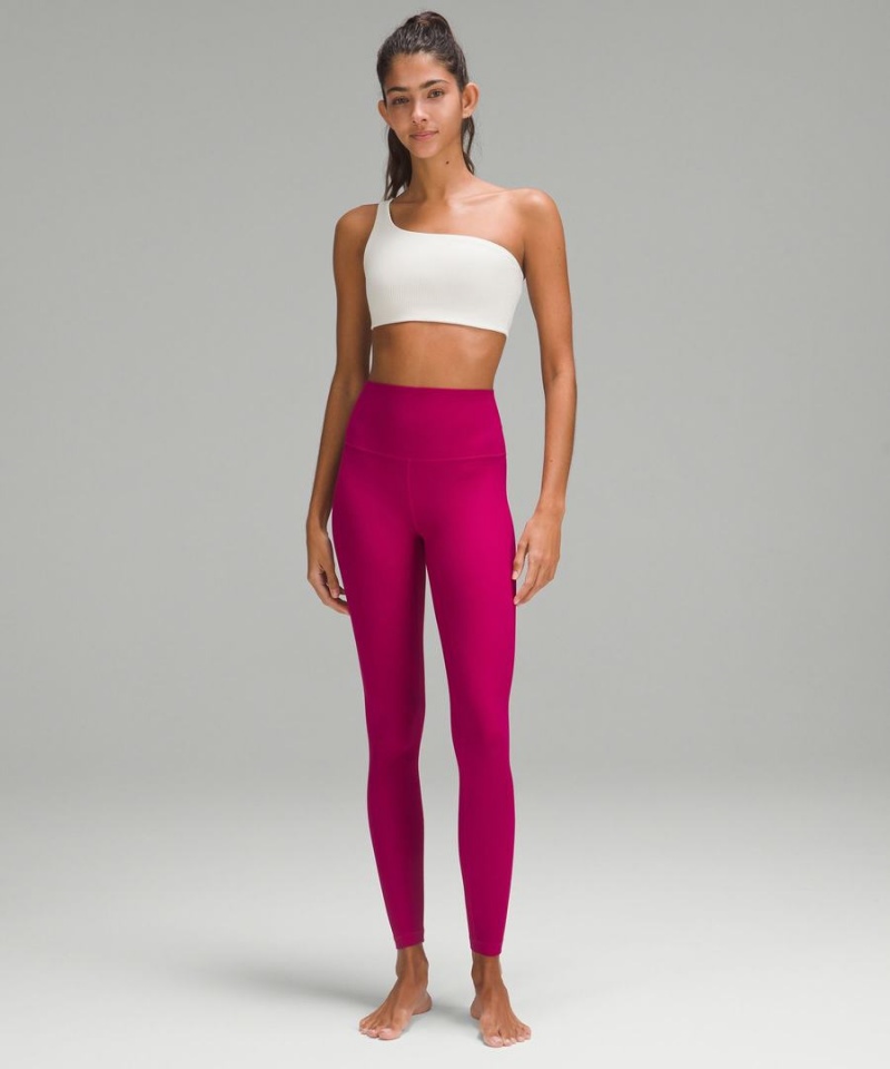 Sujetador Deportivo Lululemon Acanalado Nulu Asymmetrical Yoga Bra Light Support, A/B Cup Mujer Beige Chile | 036LTUVQZ