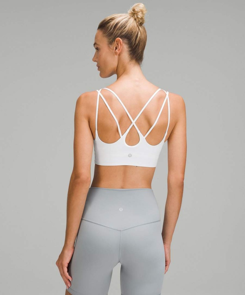 Sujetador Deportivo Lululemon Acanalado Nulu Tiras Yoga Bra Light Support, A/B Cup Mujer Blancas Chile | 421OFECHX