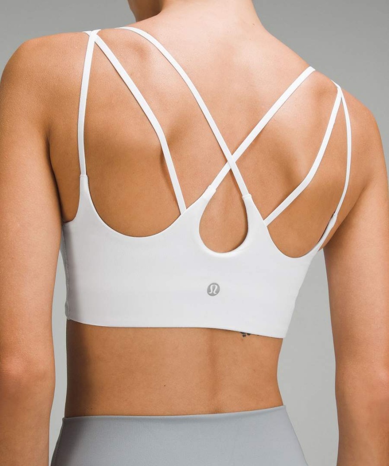 Sujetador Deportivo Lululemon Acanalado Nulu Tiras Yoga Bra Light Support, A/B Cup Mujer Blancas Chile | 421OFECHX