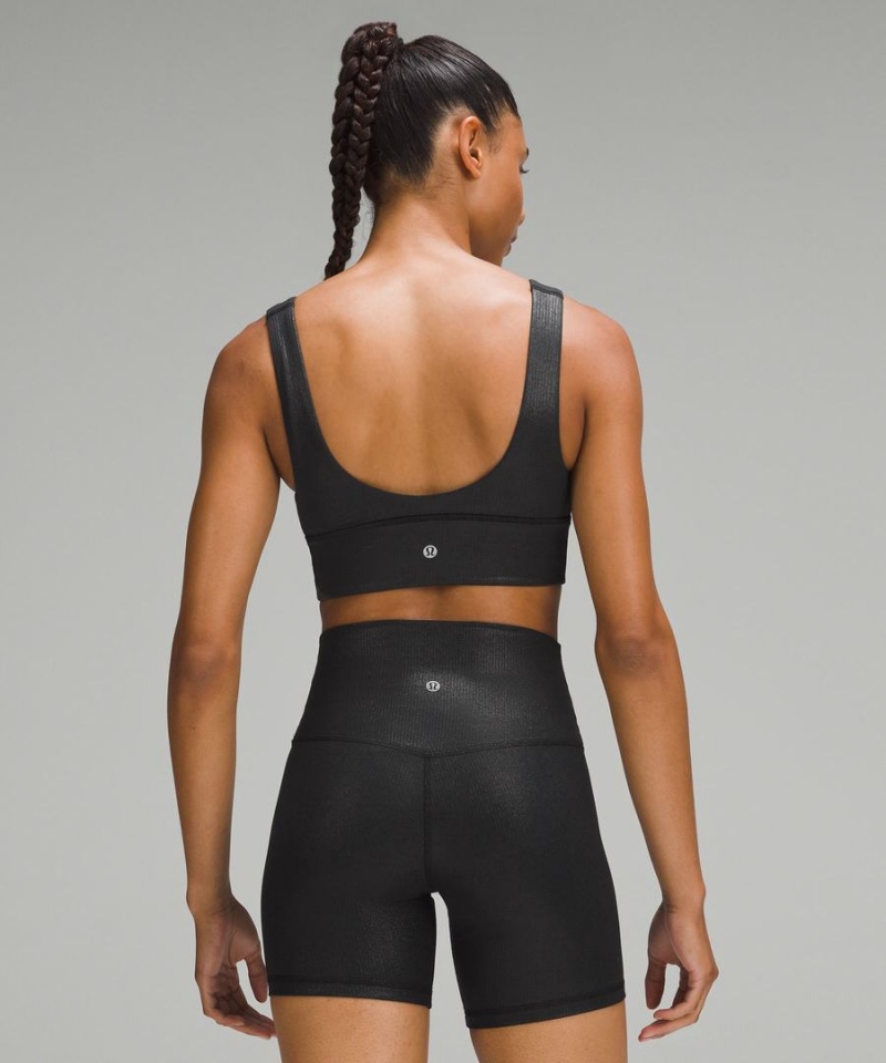Sujetador Deportivo Lululemon Align™ Acanalado V-Neck Bra Light Support, A/B Cup Shine Mujer Negras Chile | 935WTOVPZ