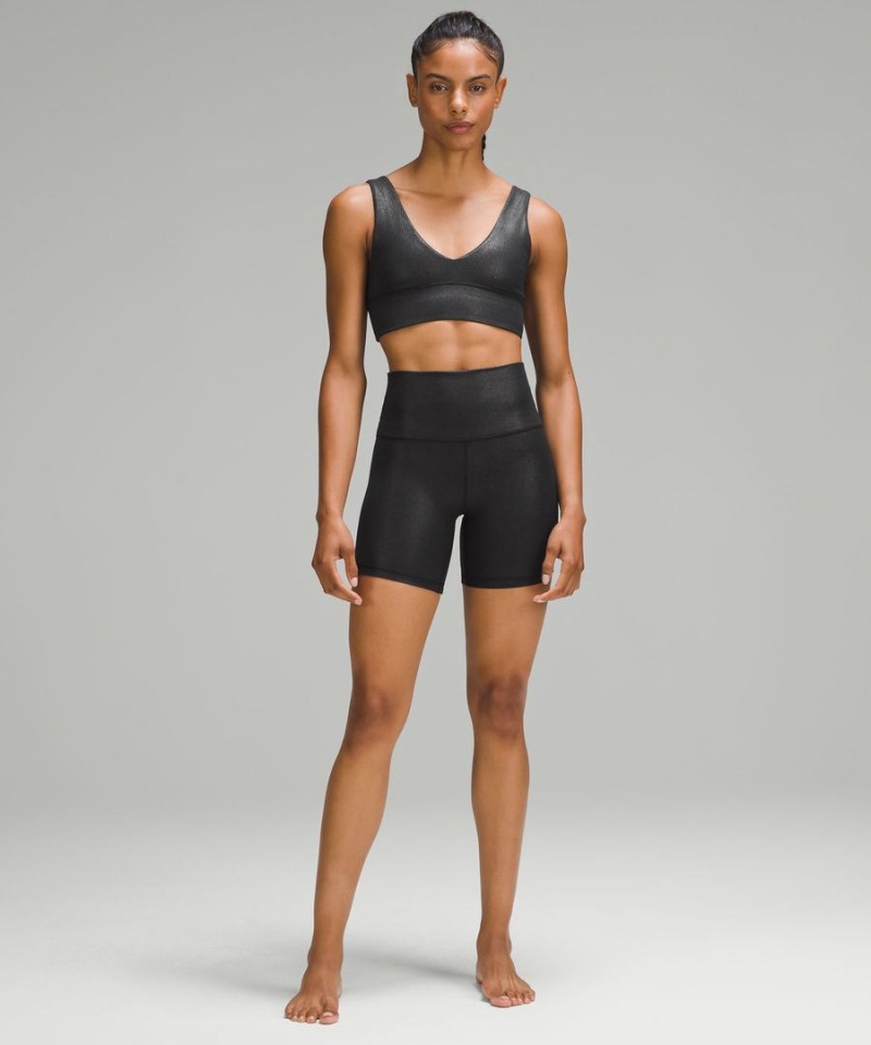 Sujetador Deportivo Lululemon Align™ Acanalado V-Neck Bra Light Support, A/B Cup Shine Mujer Negras Chile | 935WTOVPZ