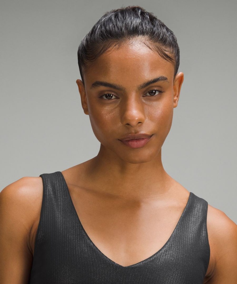Sujetador Deportivo Lululemon Align™ Acanalado V-Neck Bra Light Support, A/B Cup Shine Mujer Negras Chile | 935WTOVPZ