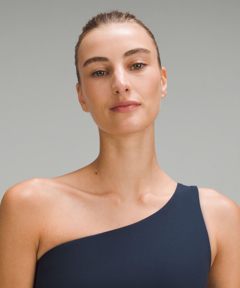 Sujetador Deportivo Lululemon Align™ Asymmetrical Bra Light Support, A/B Cup Mujer Azul Marino Chile | 135EYMZKP
