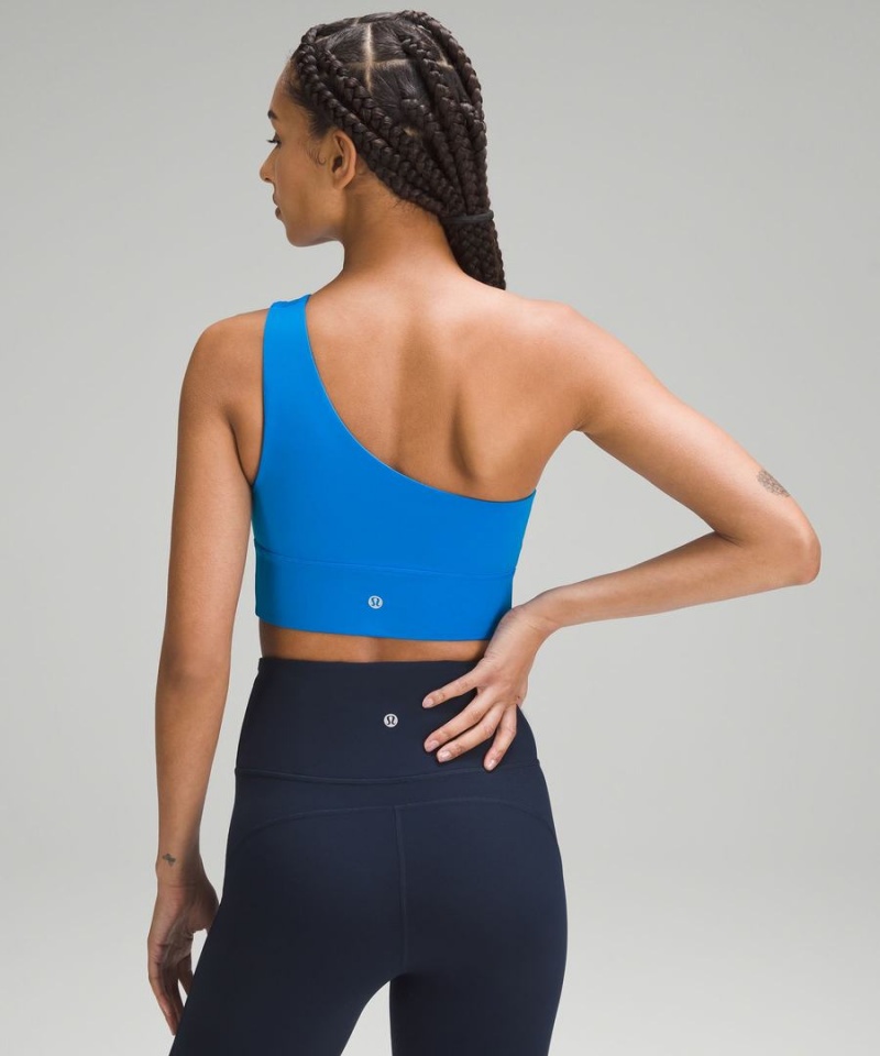Sujetador Deportivo Lululemon Align™ Asymmetrical Bra Light Support, C/D Cup Mujer Azules Chile | 380BQKXAJ