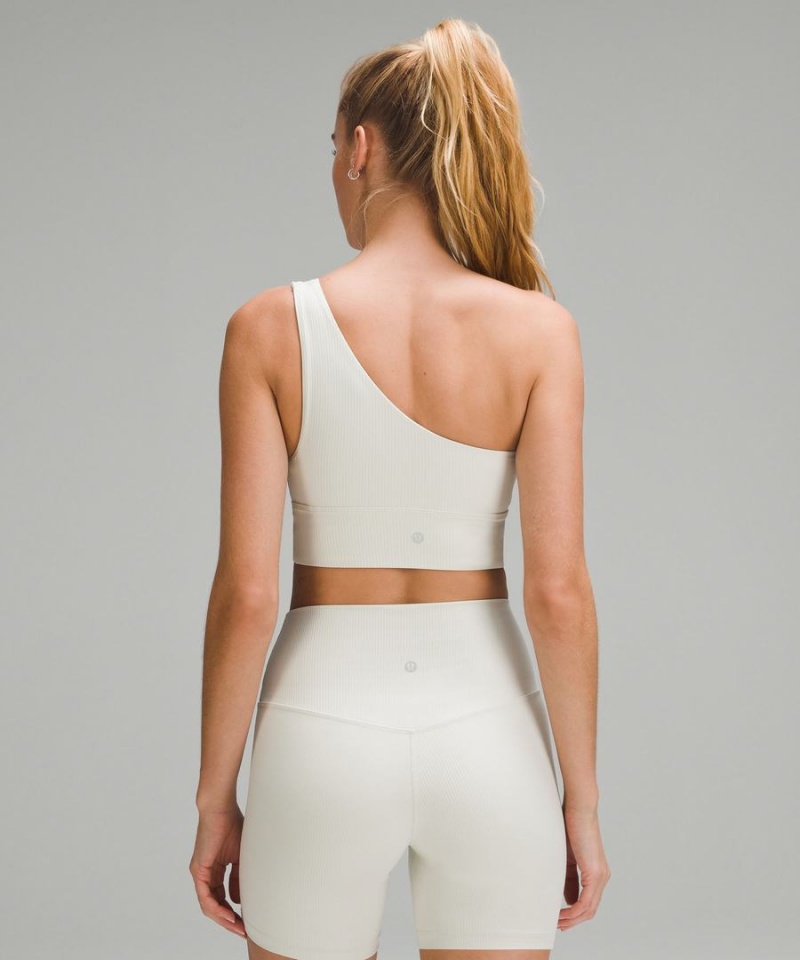 Sujetador Deportivo Lululemon Align™ Asymmetrical Acanalado Bra Light Support A/B Cup Shine Mujer Beige Chile | 698CVTXDO