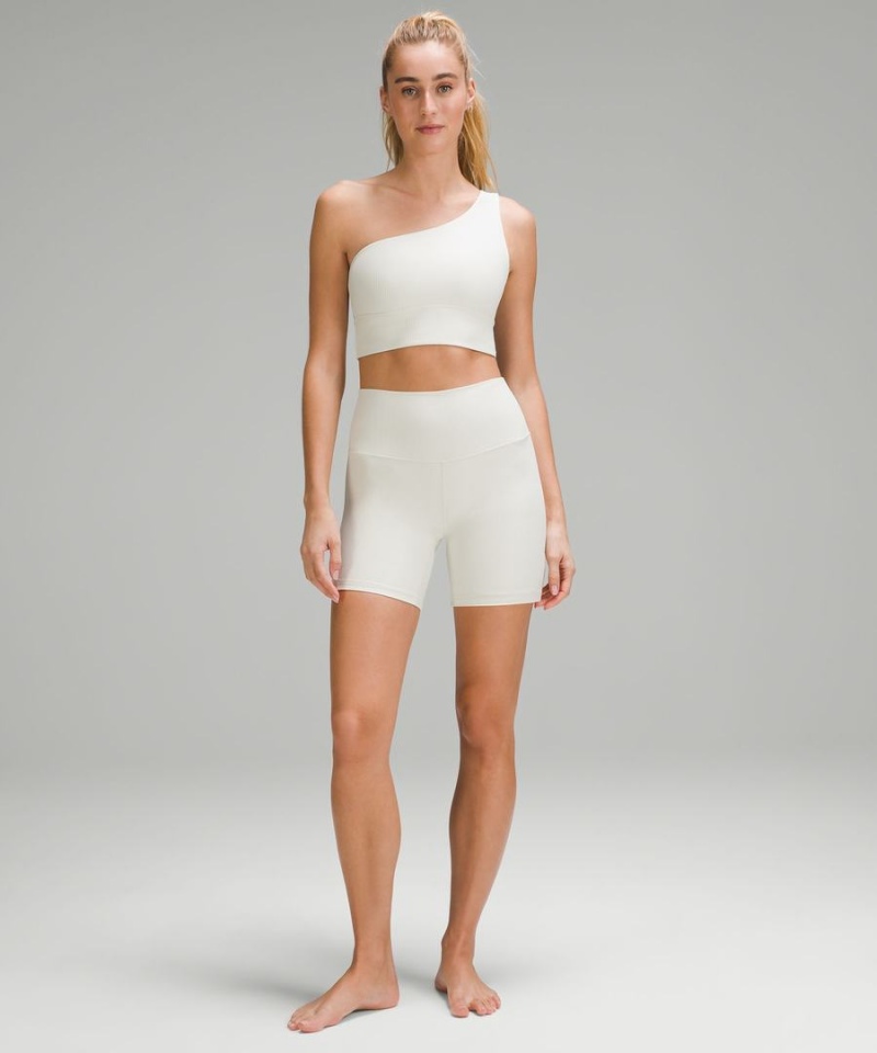 Sujetador Deportivo Lululemon Align™ Asymmetrical Acanalado Bra Light Support A/B Cup Shine Mujer Beige Chile | 698CVTXDO