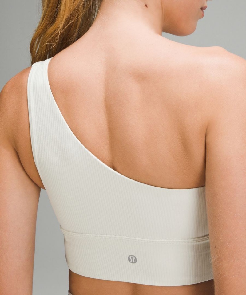 Sujetador Deportivo Lululemon Align™ Asymmetrical Acanalado Bra Light Support A/B Cup Shine Mujer Beige Chile | 698CVTXDO