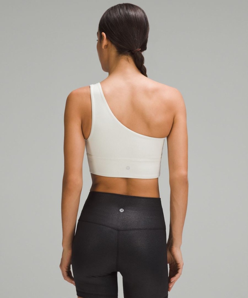 Sujetador Deportivo Lululemon Align™ Asymmetrical Acanalado Bra Light Support C/D Cup Shine Mujer Beige Chile | 390POFTQW