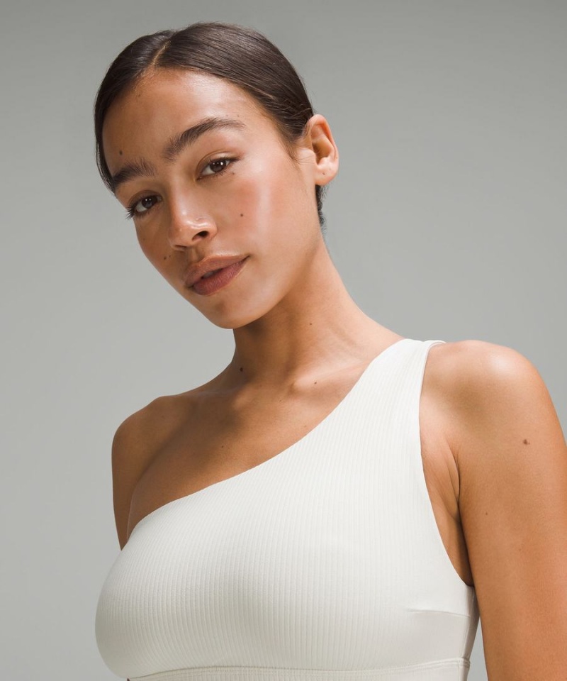 Sujetador Deportivo Lululemon Align™ Asymmetrical Acanalado Bra Light Support C/D Cup Shine Mujer Beige Chile | 390POFTQW