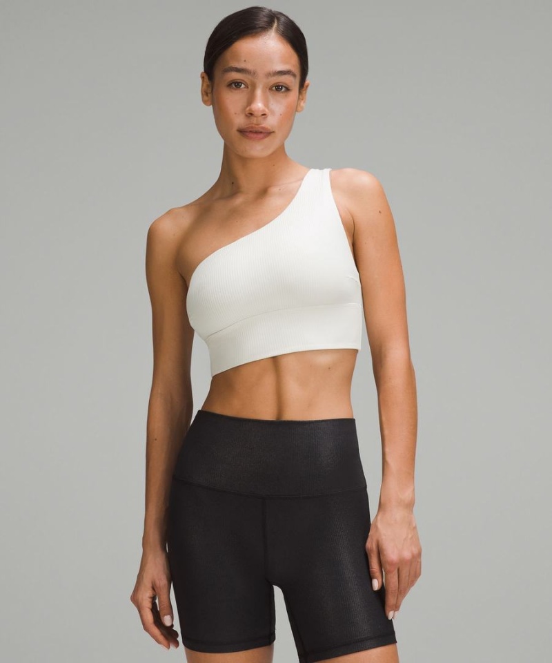 Sujetador Deportivo Lululemon Align™ Asymmetrical Acanalado Bra Light Support C/D Cup Shine Mujer Beige Chile | 390POFTQW