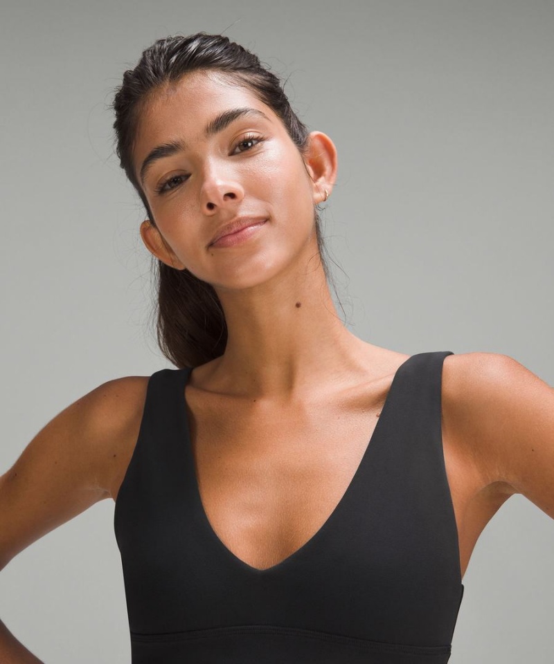 Sujetador Deportivo Lululemon Align™ V-Neck Bra Light Support, A/B Cup Mujer Negras Chile | 394SYDWTO
