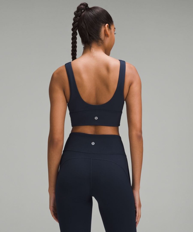 Sujetador Deportivo Lululemon Align™ V-Neck Bra Light Support, A/B Cup Mujer Azul Marino Chile | 695DRETNI