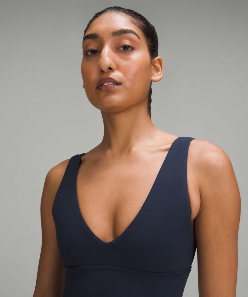 Sujetador Deportivo Lululemon Align™ V-Neck Bra Light Support, A/B Cup Mujer Azul Marino Chile | 695DRETNI
