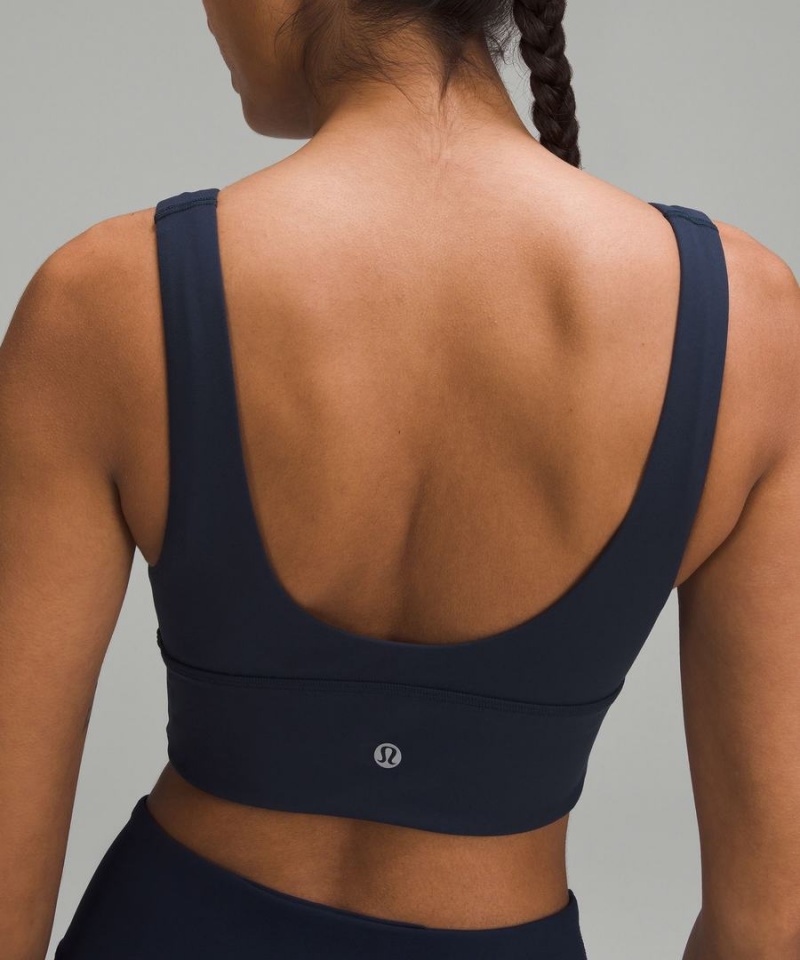 Sujetador Deportivo Lululemon Align™ V-Neck Bra Light Support, A/B Cup Mujer Azul Marino Chile | 695DRETNI