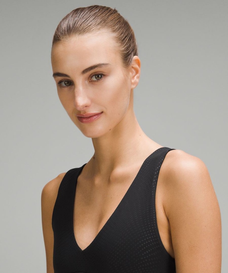Sujetador Deportivo Lululemon Align™ V-Neck Bra Light Support, A/B Cup Mujer Negras Chile | 423YFGSTM