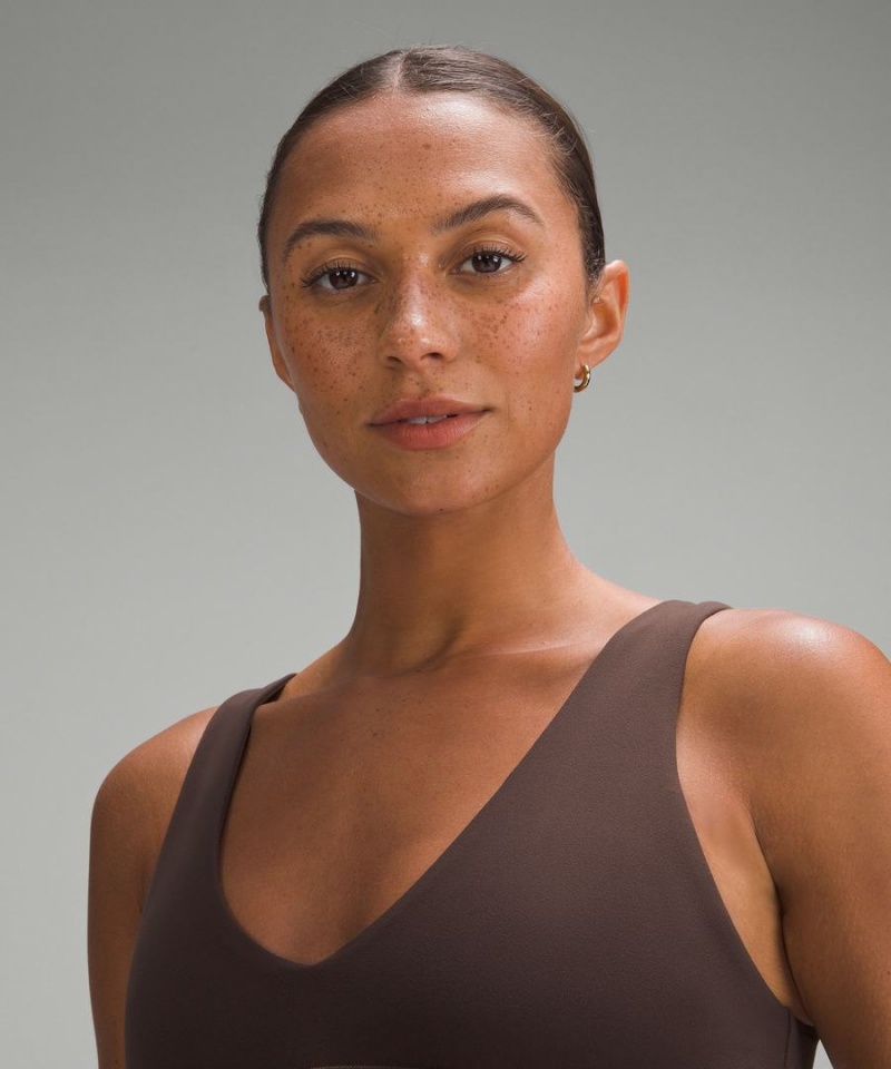 Sujetador Deportivo Lululemon Align™ V-Neck Bra Light Support, A/B Cup Mujer Chocolate Chile | 238JAOHNW