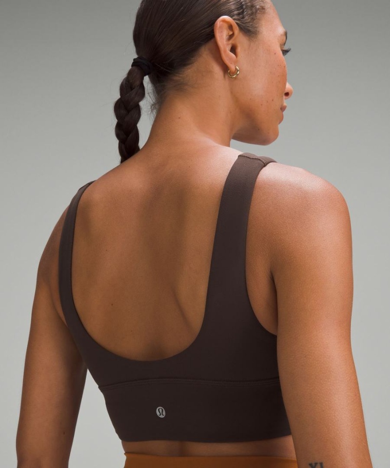 Sujetador Deportivo Lululemon Align™ V-Neck Bra Light Support, A/B Cup Mujer Chocolate Chile | 238JAOHNW