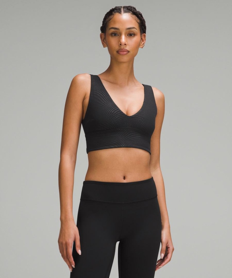 Sujetador Deportivo Lululemon Align™ V-Neck Bra Light Support, C/D Cup Mujer Negras Chile | 563GCPJIL