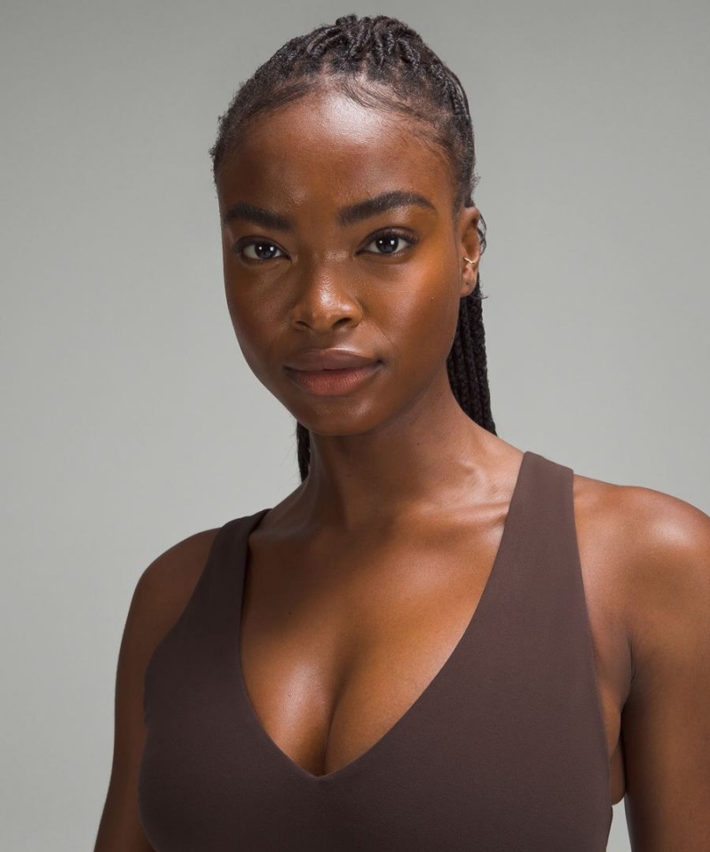 Sujetador Deportivo Lululemon Align™ V-Neck Bra Light Support, C/D Cup Mujer Chocolate Chile | 854IQLJEP