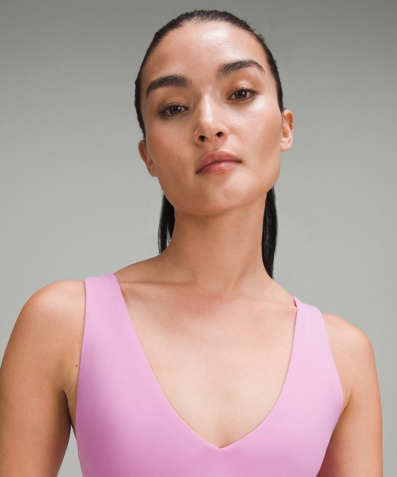 Sujetador Deportivo Lululemon Align™ V-Neck Bra Light Support, A/B Cup Mujer Moradas Chile | 410WJSGLZ