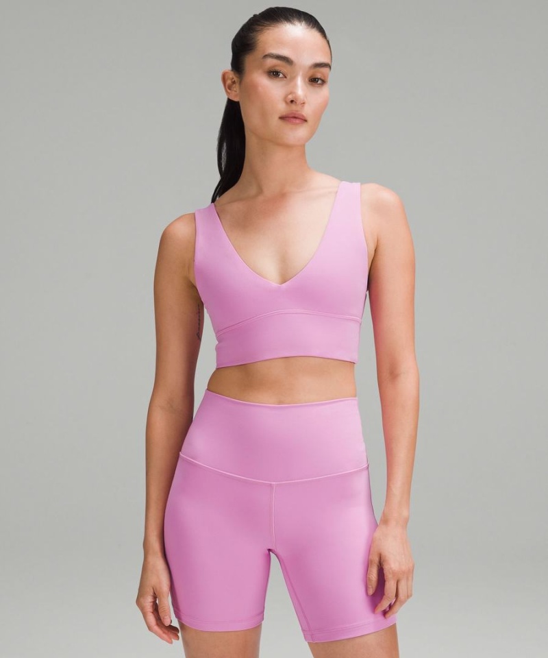Sujetador Deportivo Lululemon Align™ V-Neck Bra Light Support, A/B Cup Mujer Moradas Chile | 410WJSGLZ