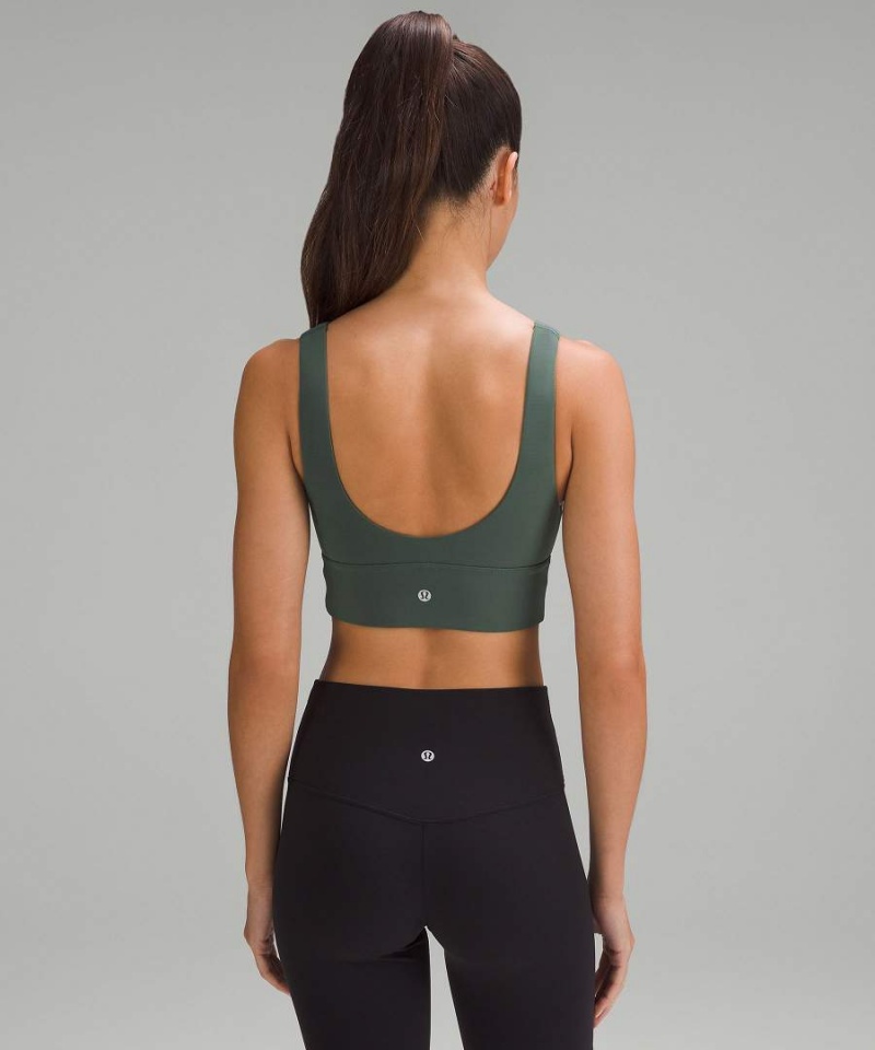 Sujetador Deportivo Lululemon Align™ V-Neck Bra Light Support, C/D Cup Mujer Verde Oscuro Chile | 430FSIXLV