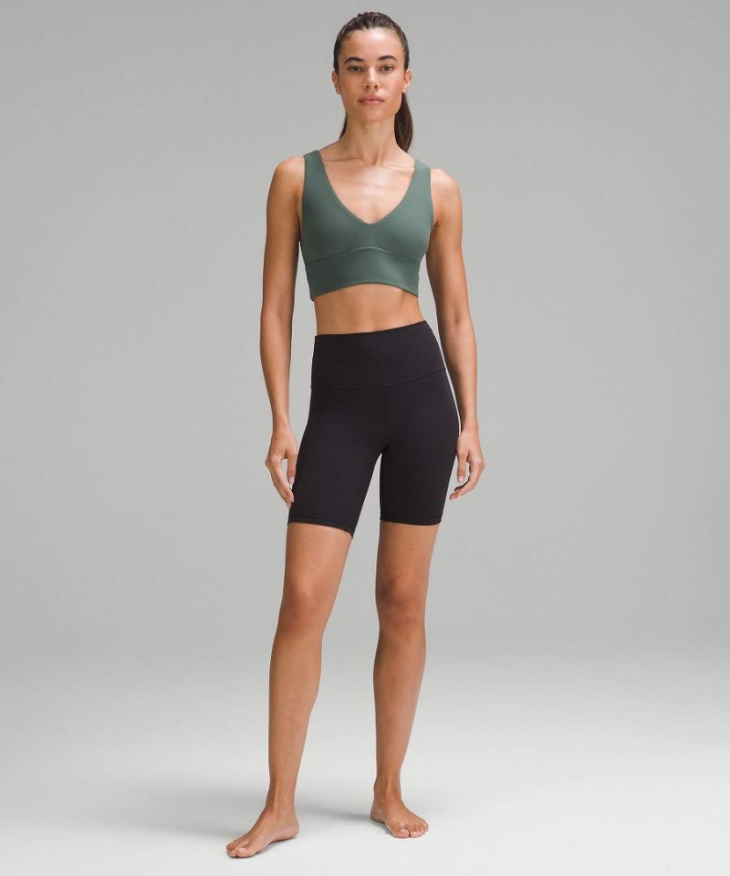 Sujetador Deportivo Lululemon Align™ V-Neck Bra Light Support, C/D Cup Mujer Verde Oscuro Chile | 430FSIXLV