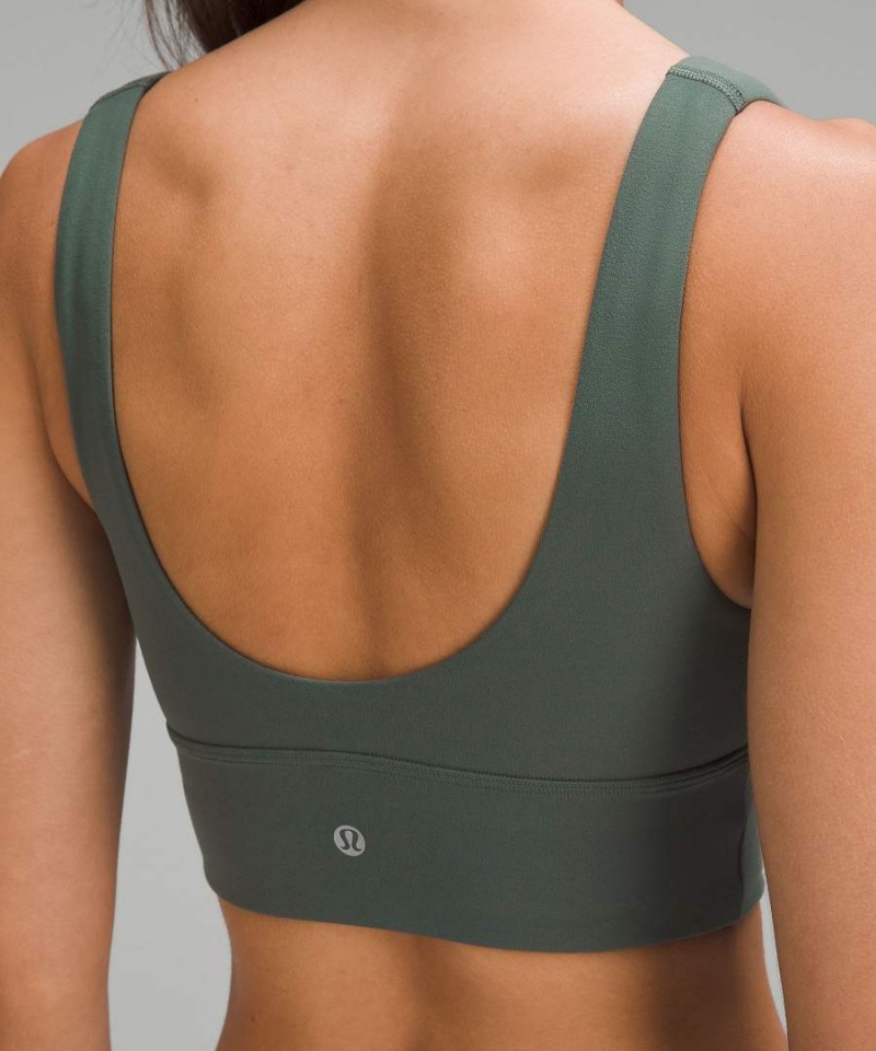 Sujetador Deportivo Lululemon Align™ V-Neck Bra Light Support, C/D Cup Mujer Verde Oscuro Chile | 430FSIXLV