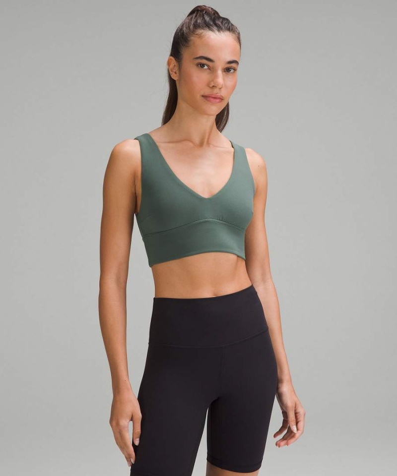 Sujetador Deportivo Lululemon Align™ V-Neck Bra Light Support, C/D Cup Mujer Verde Oscuro Chile | 430FSIXLV