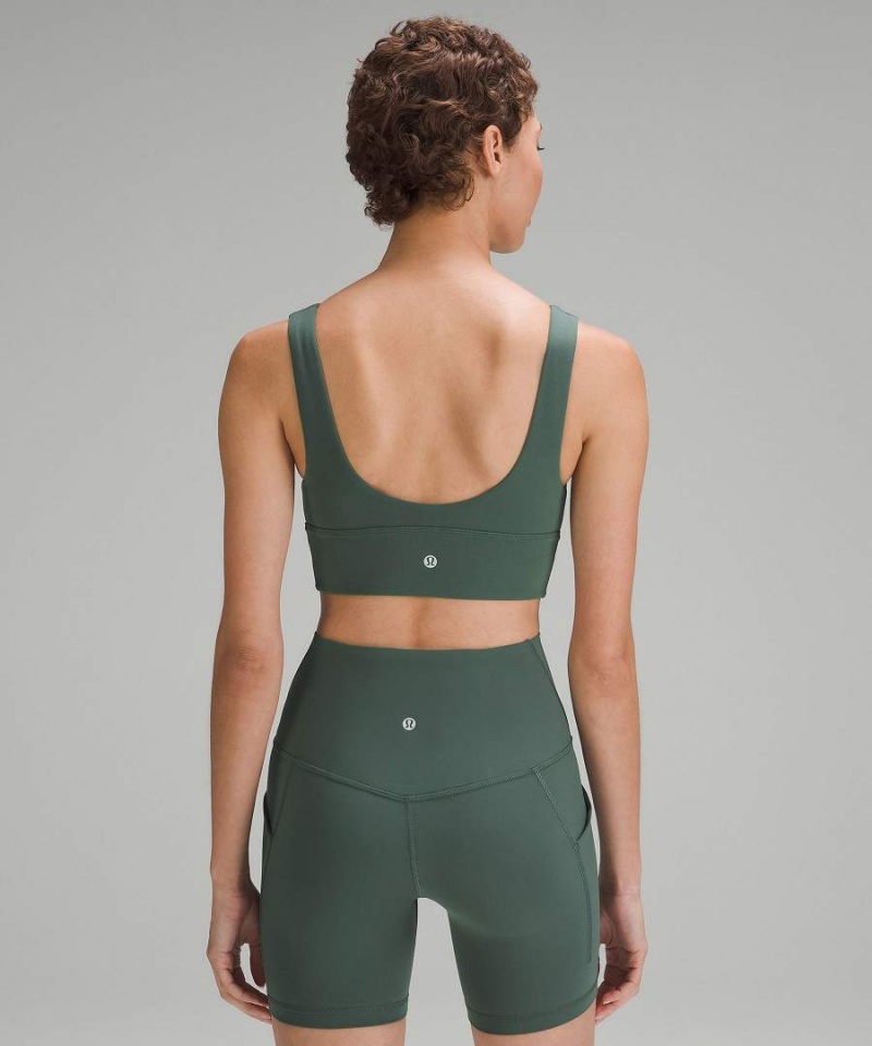 Sujetador Deportivo Lululemon Align™ V-Neck Bra Light Support, A/B Cup Mujer Verde Oscuro Chile | 582BPWAJY