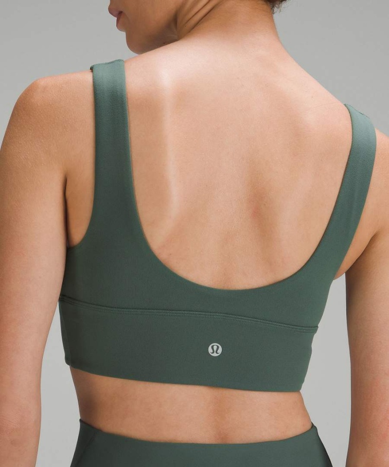 Sujetador Deportivo Lululemon Align™ V-Neck Bra Light Support, A/B Cup Mujer Verde Oscuro Chile | 582BPWAJY