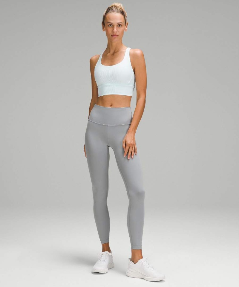Sujetador Deportivo Lululemon Energy Acanalado Longline Bra Medium Support, B–D Cups Mujer Azules Chile | 086RKFOVW