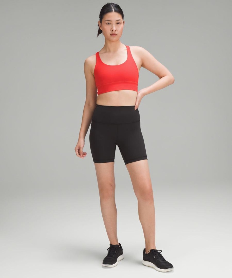 Sujetador Deportivo Lululemon Energy Longline Bra Medium Support, B–D Cups Mujer Rojas Chile | 423DNQHXI