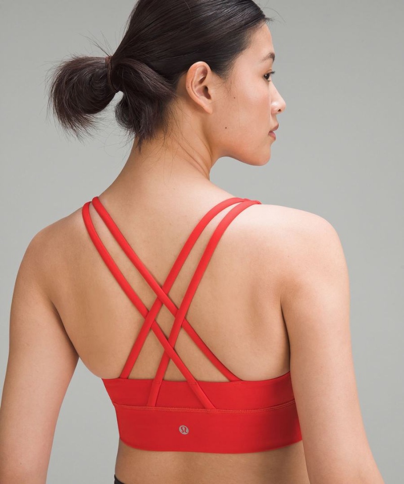 Sujetador Deportivo Lululemon Energy Longline Bra Medium Support, B–D Cups Mujer Rojas Chile | 423DNQHXI
