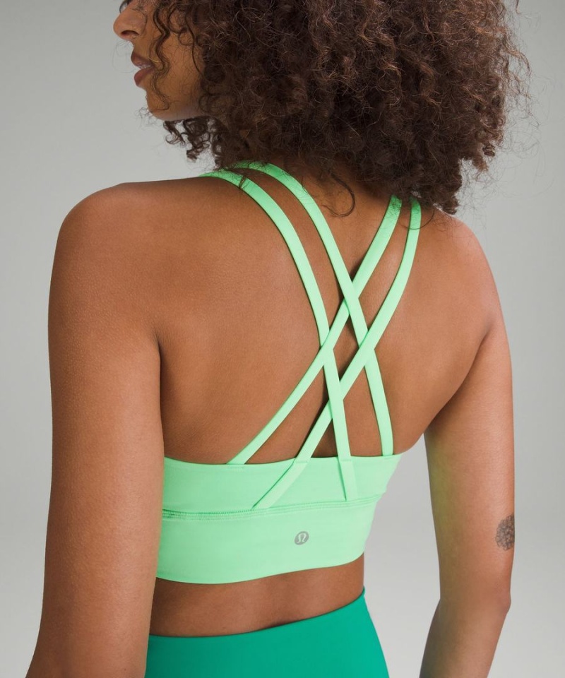 Sujetador Deportivo Lululemon Energy Longline Bra Medium Support, B–D Cups Mujer Turquesa Chile | 581UVPDQT