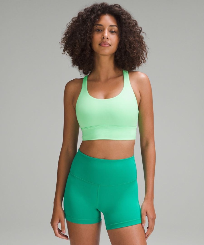 Sujetador Deportivo Lululemon Energy Longline Bra Medium Support, B–D Cups Mujer Turquesa Chile | 581UVPDQT