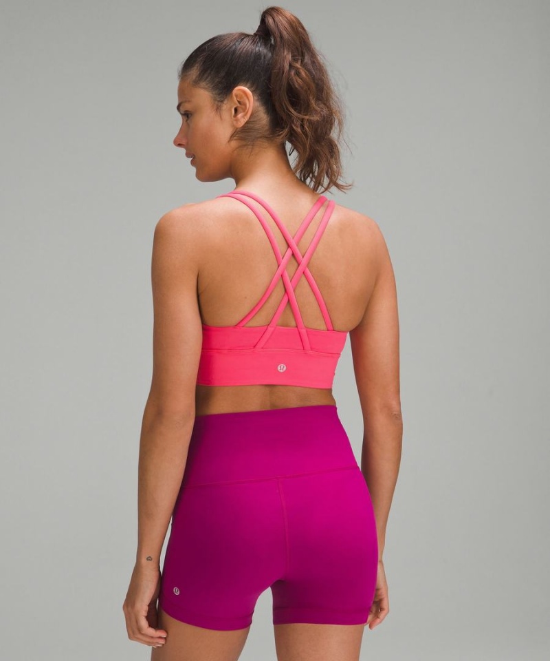 Sujetador Deportivo Lululemon Energy Longline Bra Medium Support, B–D Cups Mujer Rojas Chile | 724DPGXIA